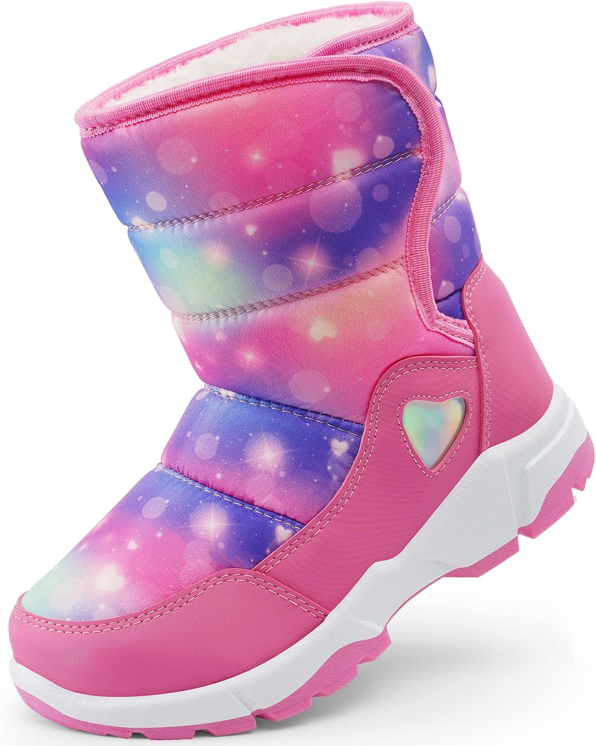 Girls Snow Boots Water-Resistant Warm Fur Lined for Winter Fun