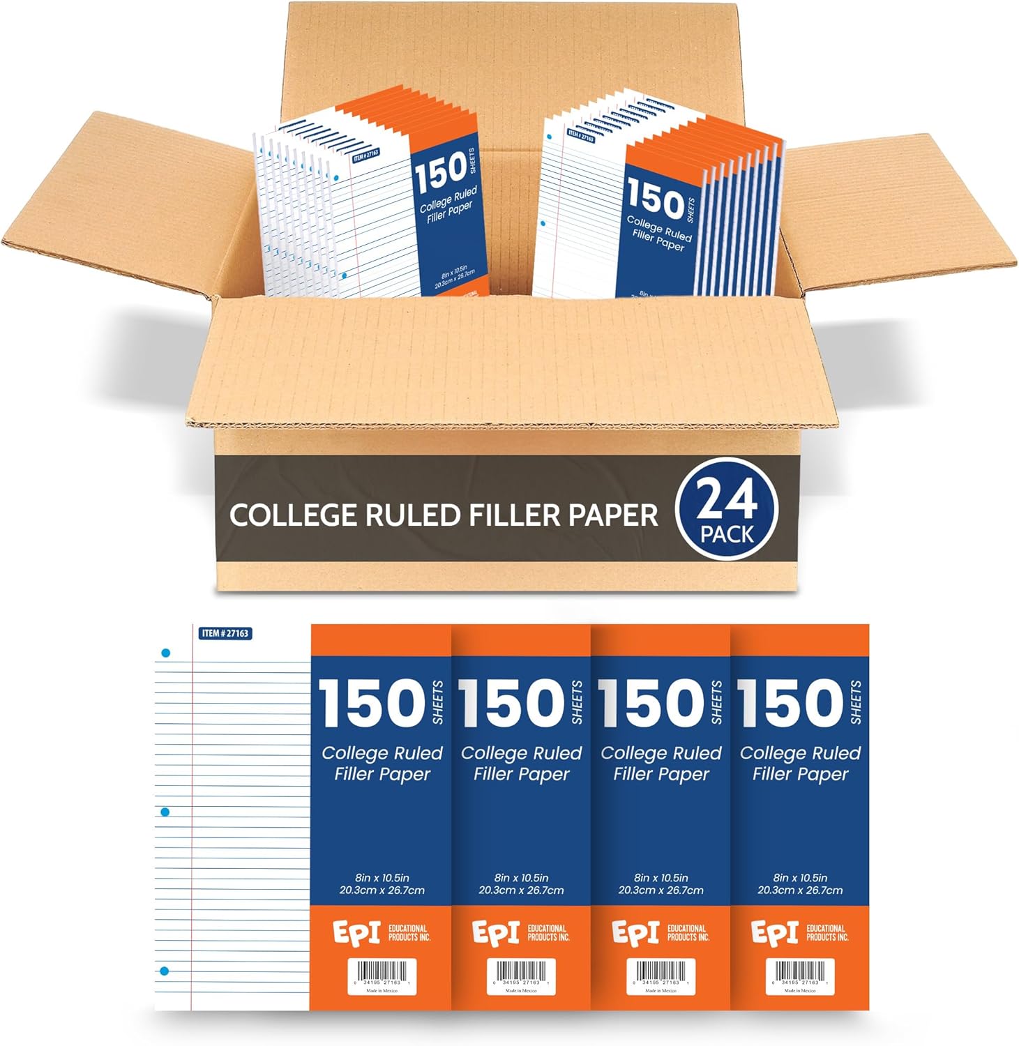 EPI Filler Paper for School and Office Use - 150 Sheets Pack