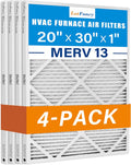 LotFancy 20x30x1 Air Filter MERV 13 Pet Smoke Smog Allergens Defense