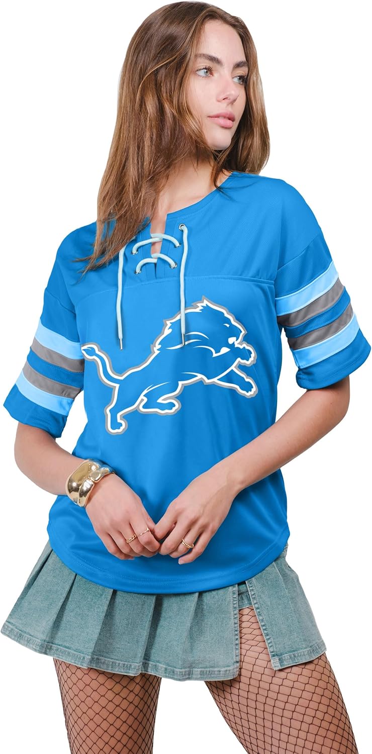 Ultra Game Women's NFL Official Lace Up Tee Shirt Review