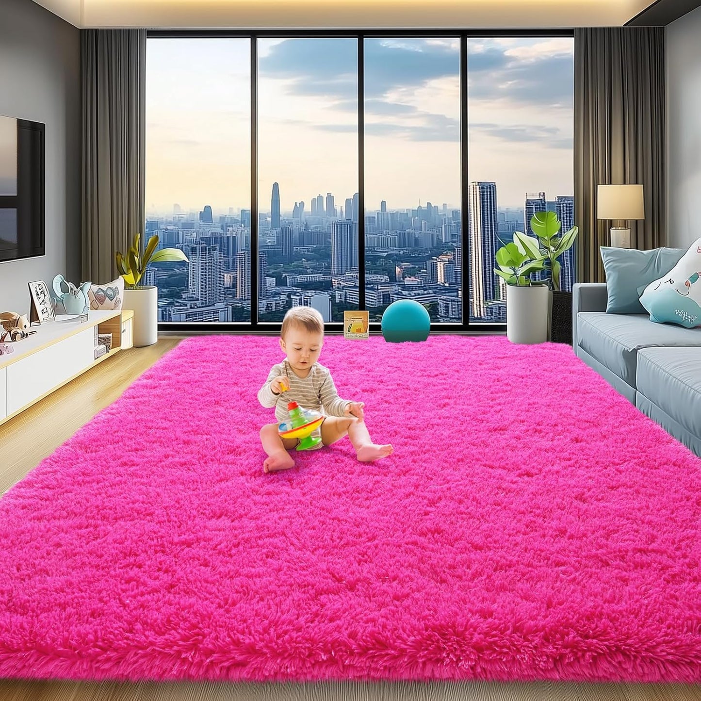 8x10 Area Rugs for Living Room, Soft Shag Rug for Bedroom