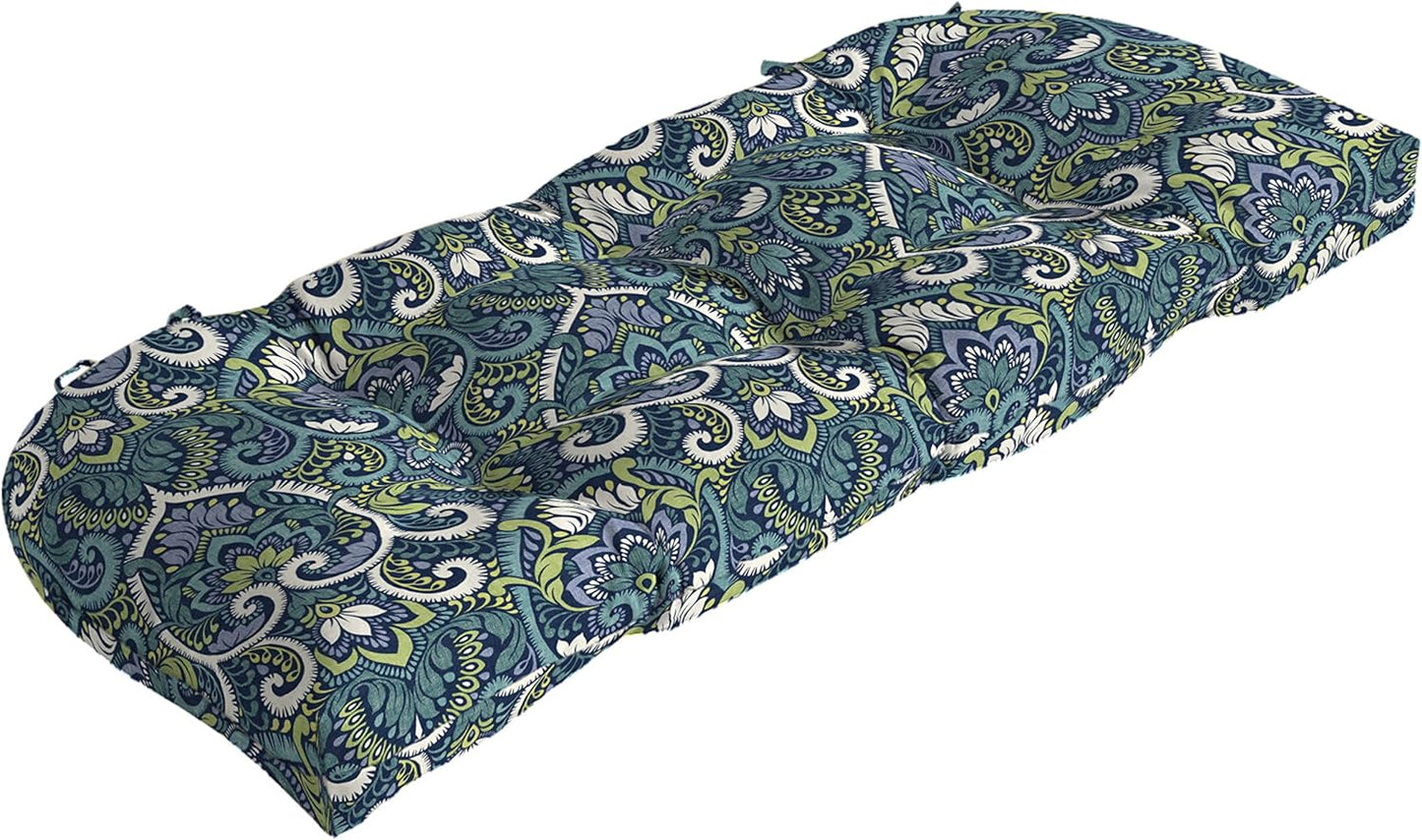 Arden Outdoor Wicker Settee Cushion, Rain-Proof and Fade Resistant