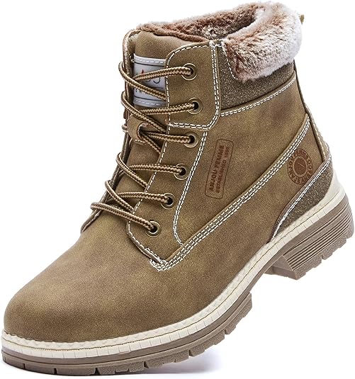 ANJOUFEMME Womens Hiking Snow Winter Boots for Outdoor Adventures