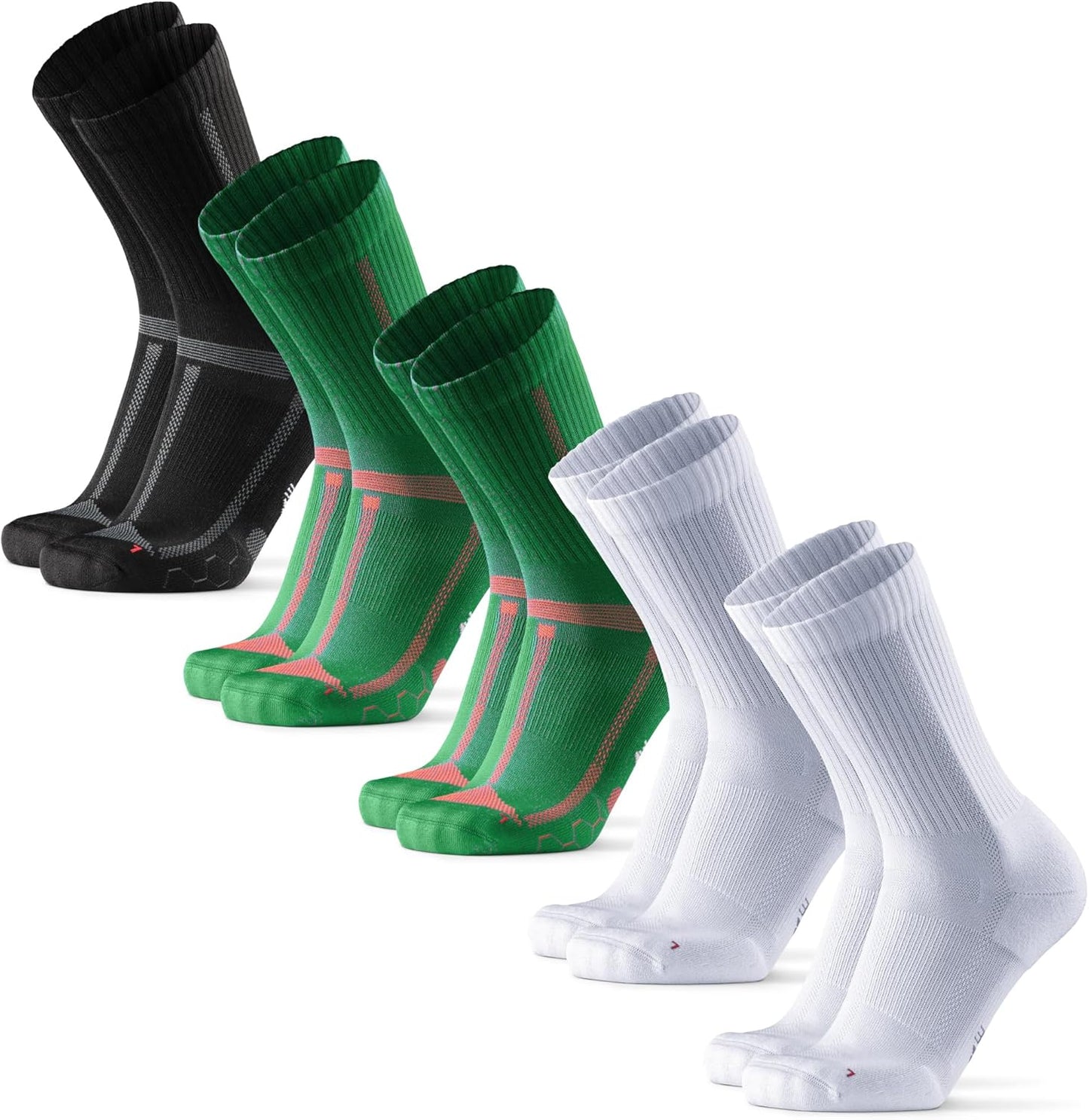 Ultra-Comfort Crew Running Socks for Men & Women - 3 or 5 Pack