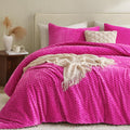 Petrichor Fluffy Twin Comforter Set - Ultra-Soft Pink Flannel Comfort