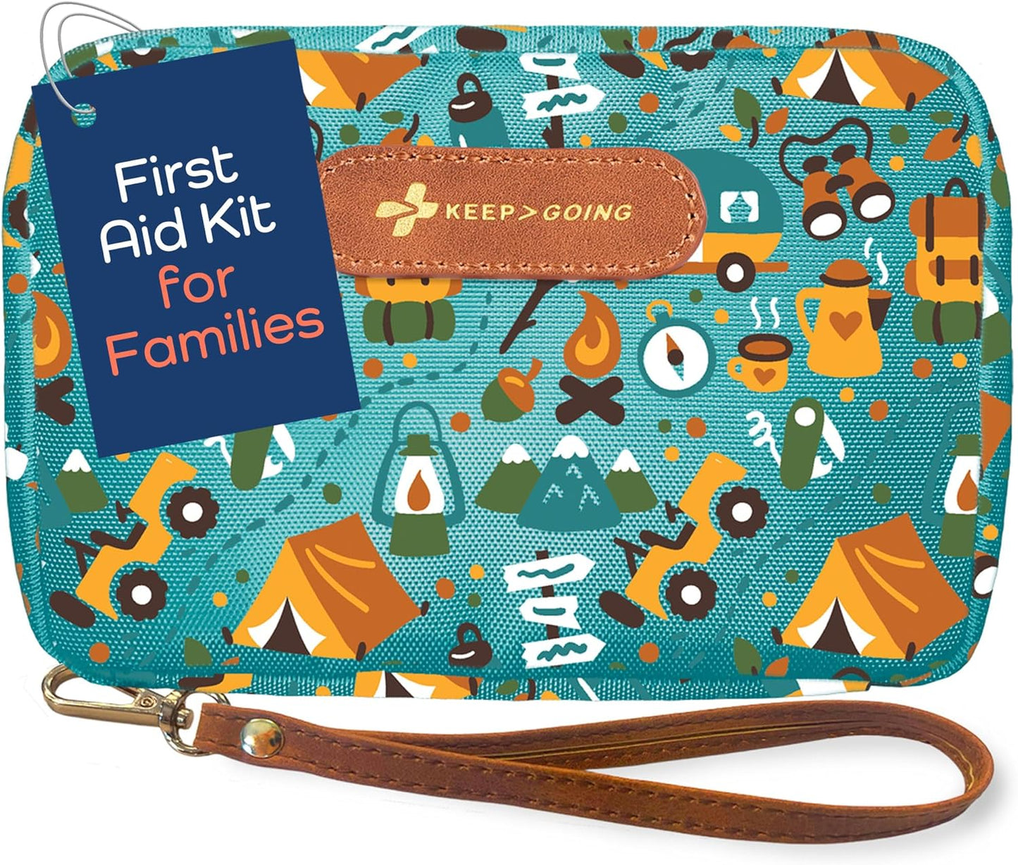KeepGoing Travel First Aid Kit for Kids - 130 Pc. Essential