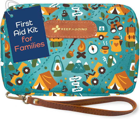 KeepGoing Travel First Aid Kit for Kids - 130 Pc. Essential