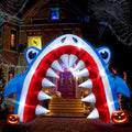 Giant 128 FT Shark Inflatable Arch for Outdoor Events and Parties