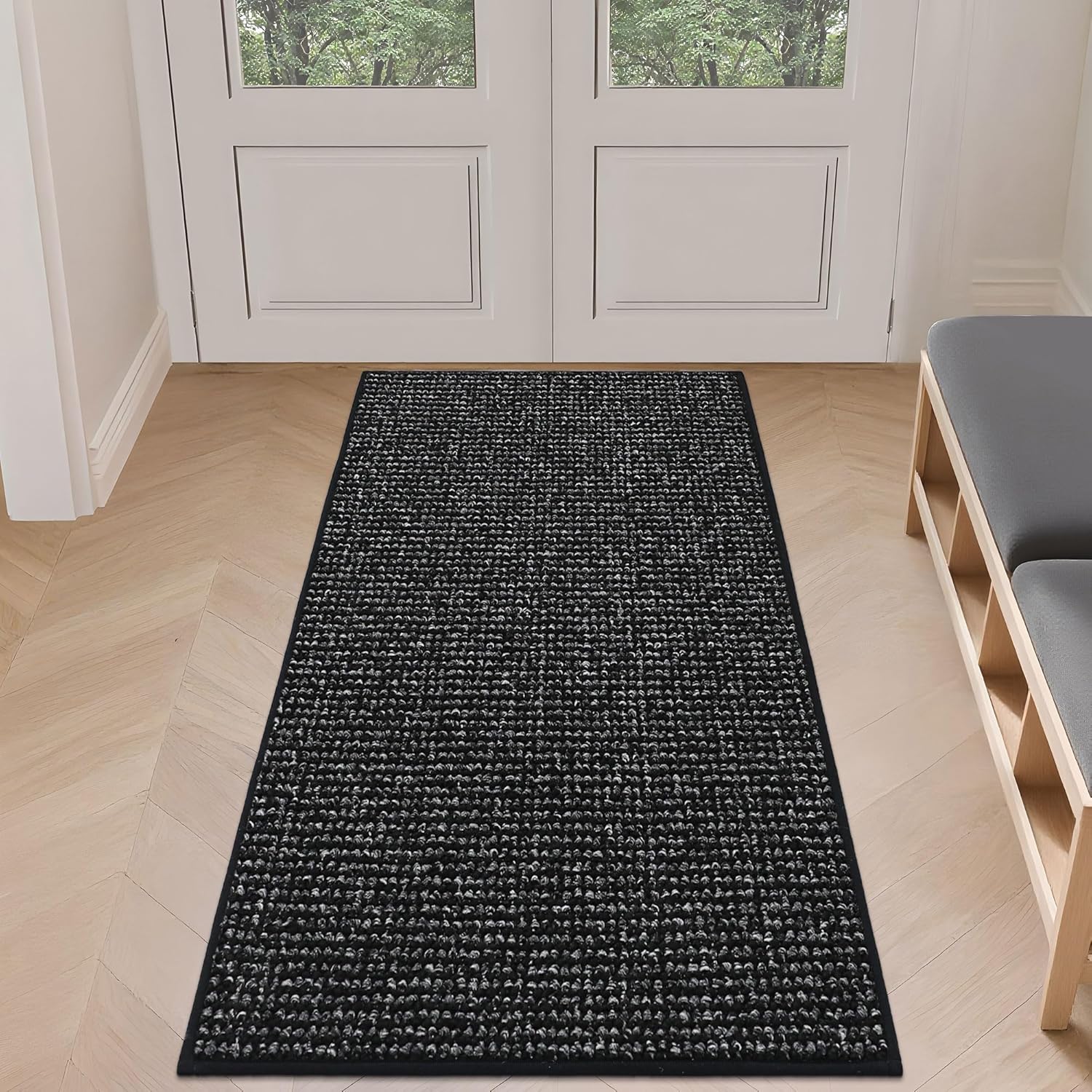 BEQHAUSE Dirt Trapper Door Mat 24in x 60in for Entryway Use