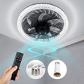 Socket Ceiling Fan Light E26 Base with Remote - Compact Dimmable Fan