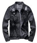 RANMCC Slim Fit Ripped Denim Jacket for Men Stylish Casual Wear