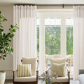 Pinch Pleat Extra Wide 72 x 108 in Linen Curtains - Semi Sheer Divider