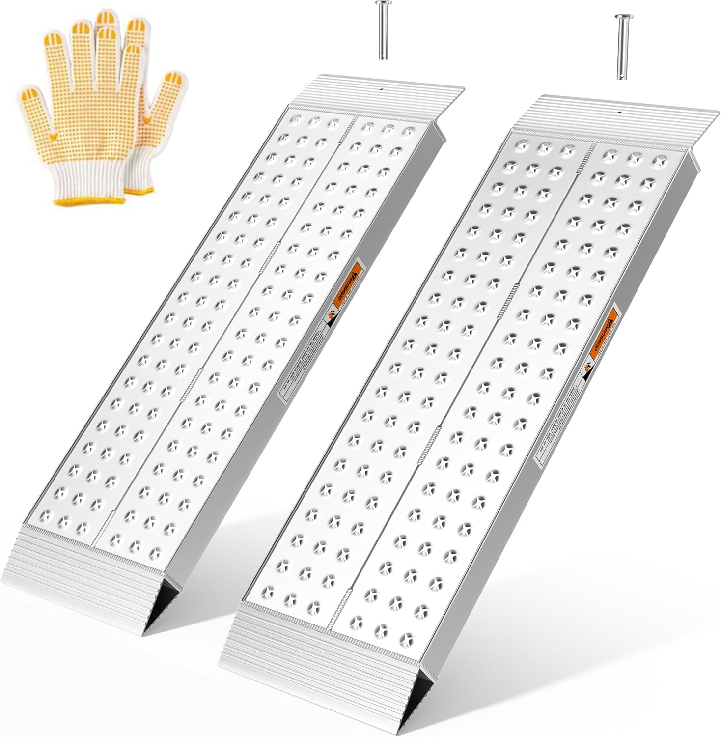 Aluminum Shed Ramp for ATV Lawn Mower and More - 3000 Lbs Capacity