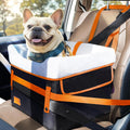 Dog Booster Car Seat for Small Dogs Up to 25 lbs - Safe Elevated Seat