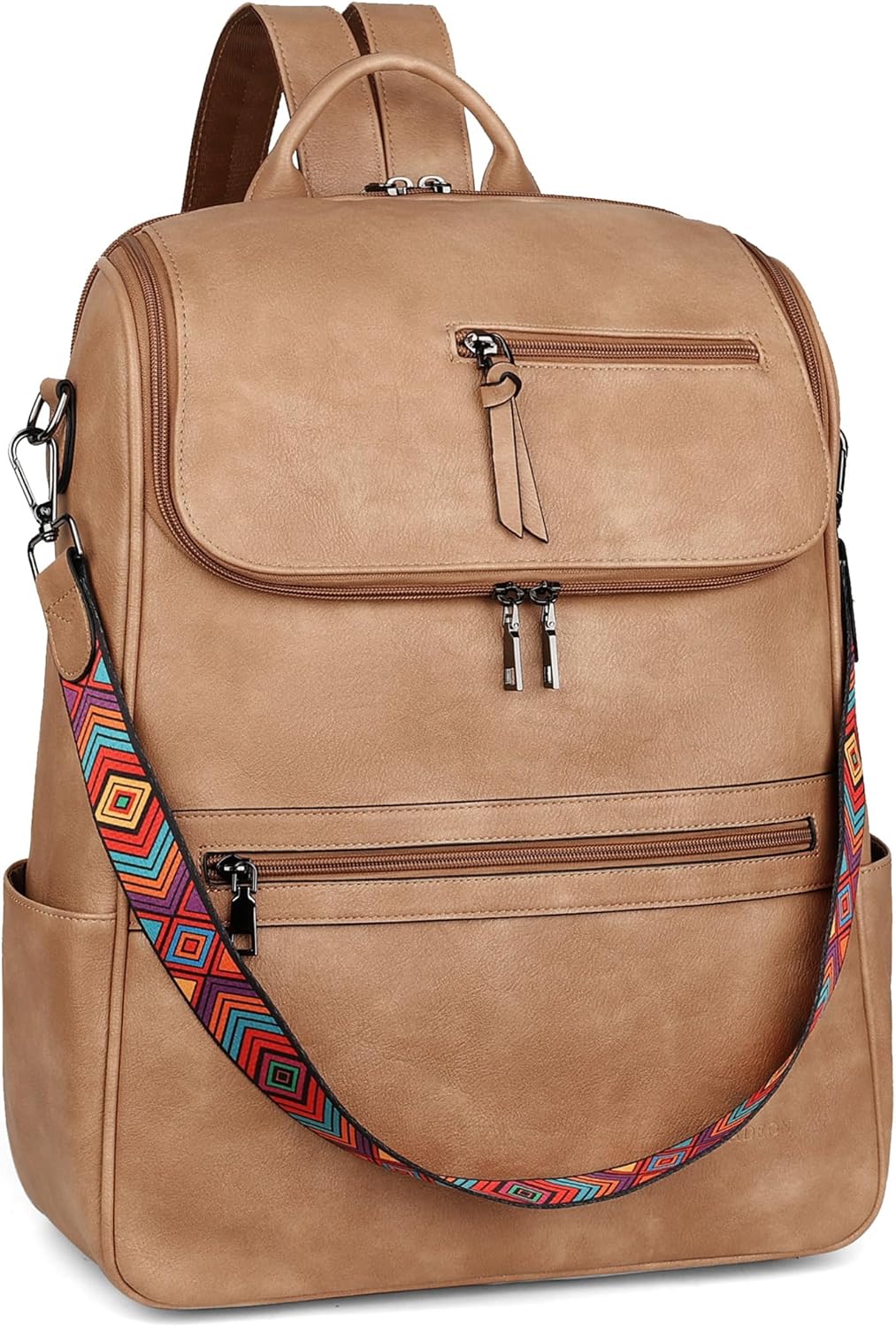 FADEON Leather Laptop Backpack for Women - Stylish Travel Bag