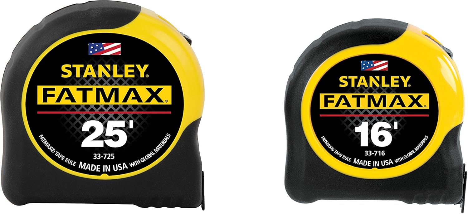 Stanley 25ft & 16ft Value Pack Tape Measurers for Precision Work