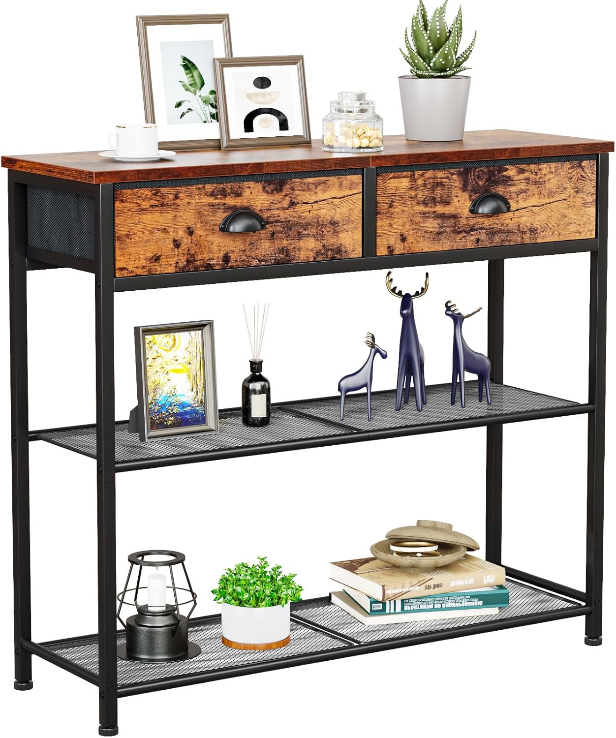 Furologee Console Sofa Table with Storage Shelf for Entry Way