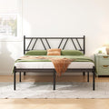 Metal Platform Bed Frame with Headboard, 14 in Queen - Sturdy Support