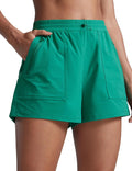 CRZ YOGA Stretch Hiking Shorts for Women with Zip Pockets