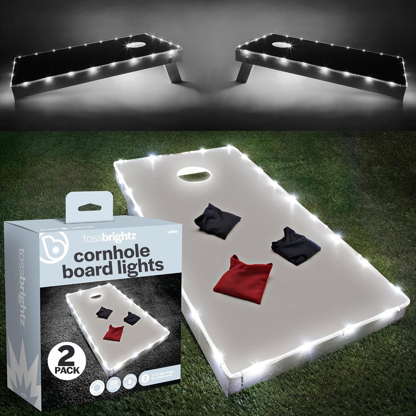Brightz TossBrightz LED Cornhole Lights for Nighttime Fun