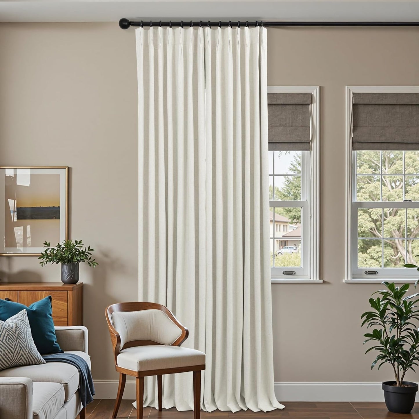 102 Inch Long Blackout Curtains for Modern Organic Living Room