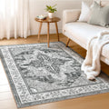 WITSHOCK 4x6 Living Room Area Rug: Soft Non-Slip Washable Carpet