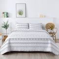 Andency White Quilt Set Oversized Super King 120x120 in - Lightweight