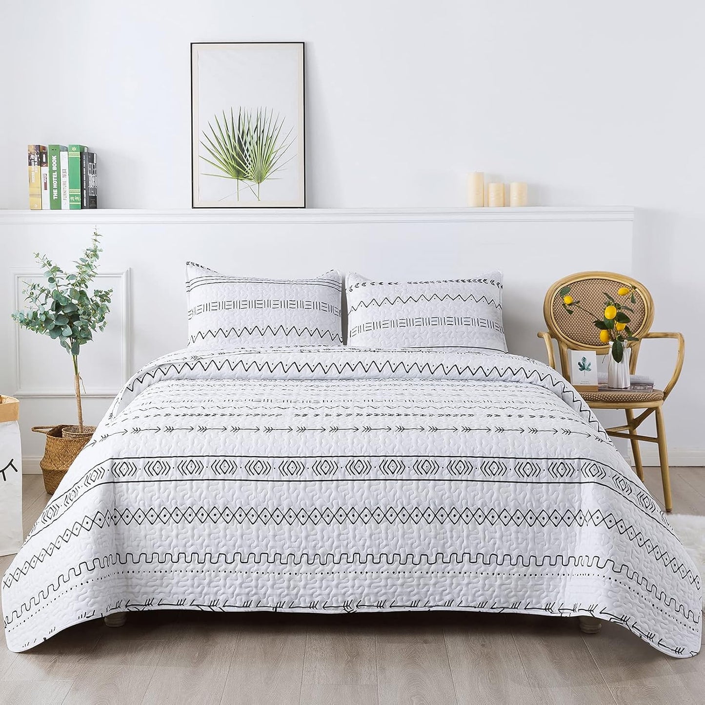 Andency White Quilt Set Oversized Super King for All Seasons