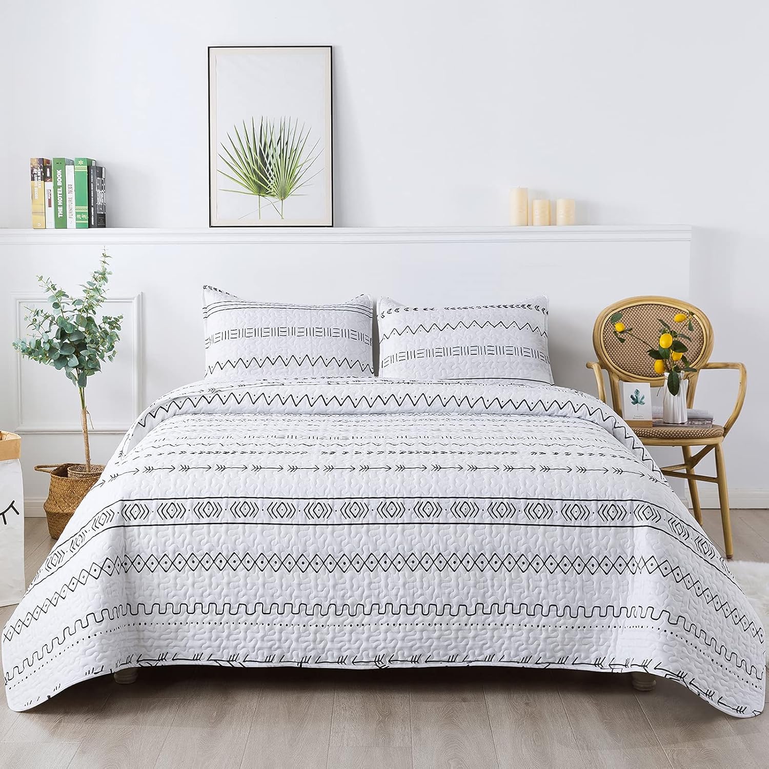 Andency White Quilt Set Oversized Super King for All Seasons