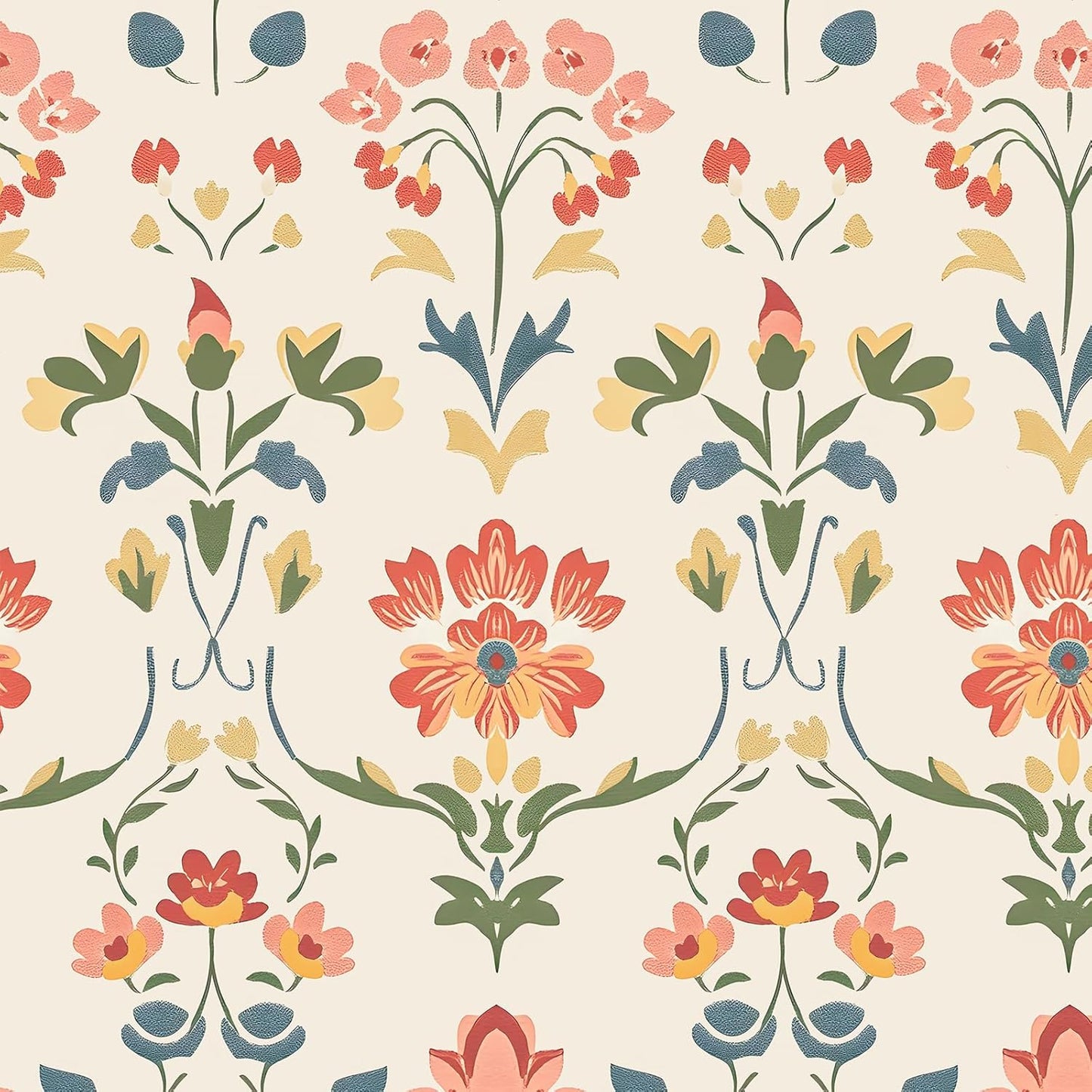 Extra Long Vintage Floral Wallpaper for Stylish Home Decor
