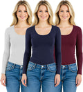 Emmalise Women's Basic Athletic Fit Long Sleeve Tee (Style VSKQ)