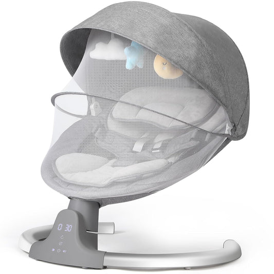 KIDINIX Infant Swing: 5 Speeds, 10 Lullabies, Remote Control