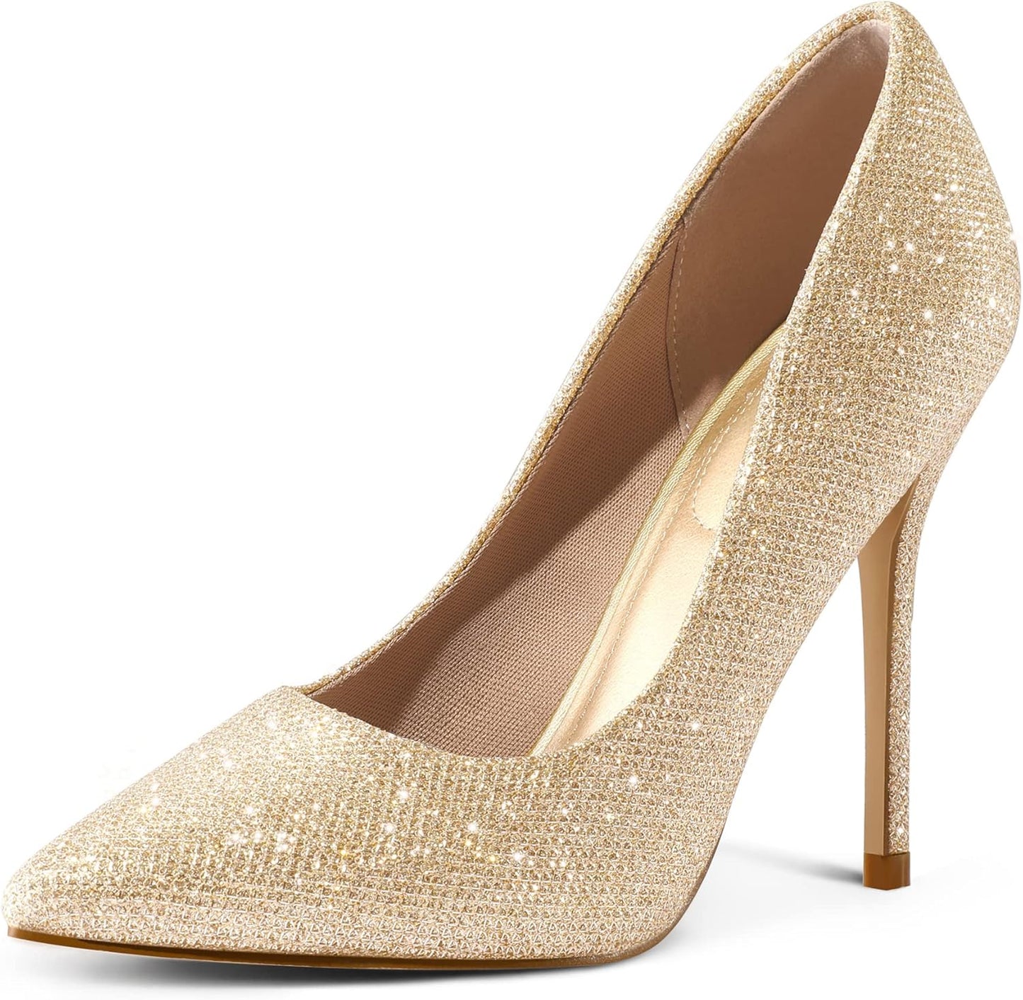 mysoft Women's High Heels Pumps Closed Pointed Toe Stiletto Shoes