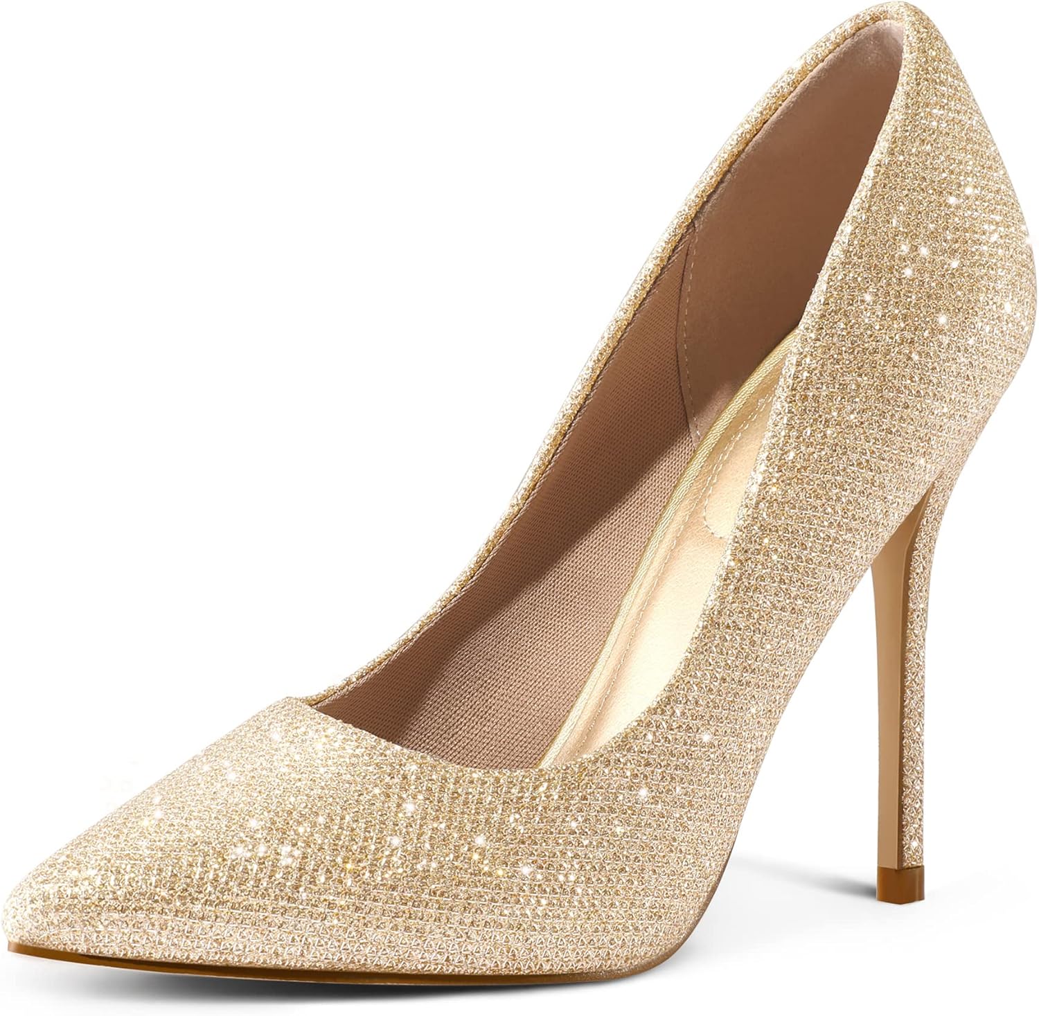 mysoft Women's High Heels Pumps Closed Pointed Toe Stiletto Shoes
