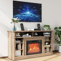 58 in Fireplace TV Stand with 23 in Electric Fireplace - Modern Media