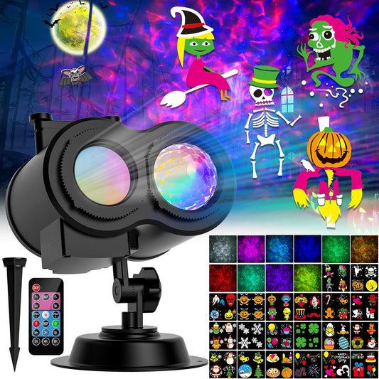 2025 Upgrade Halloween Christmas Projector Lights for Festive Fun
