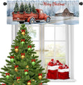 Red Truck Christmas Valances - Festive Holiday Decor