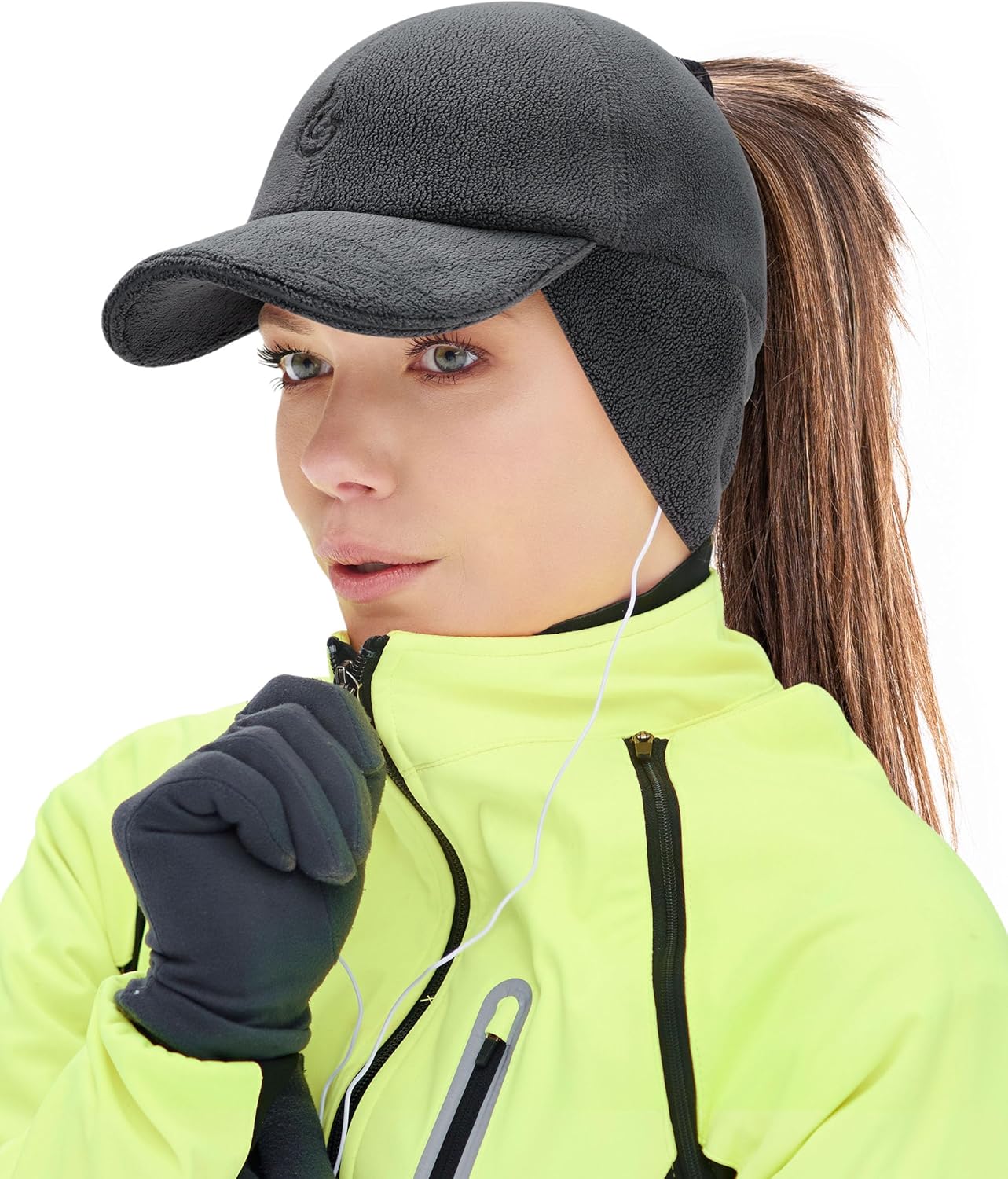 Gisdanchz Reflective Winter Ponytail Hat - Keep Ears Warm!