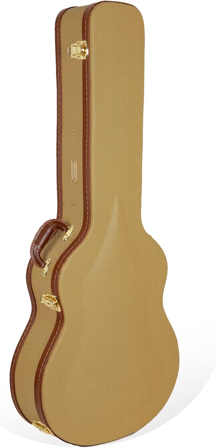 Crossrock Hard-Shell Wooden Guitar Case for Super Jumbo Guitars
