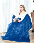 Heated Blanket Throw 50in x 60in Newport Blue - Quick Warmth
