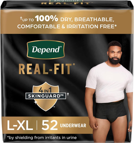 Depend Real Fit Men's Underwear, Maximum Absorbency