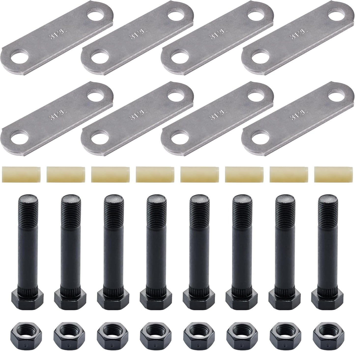 Lonffery 2 Packs Trailer Alex Shackle Kit for Double Eye Springs