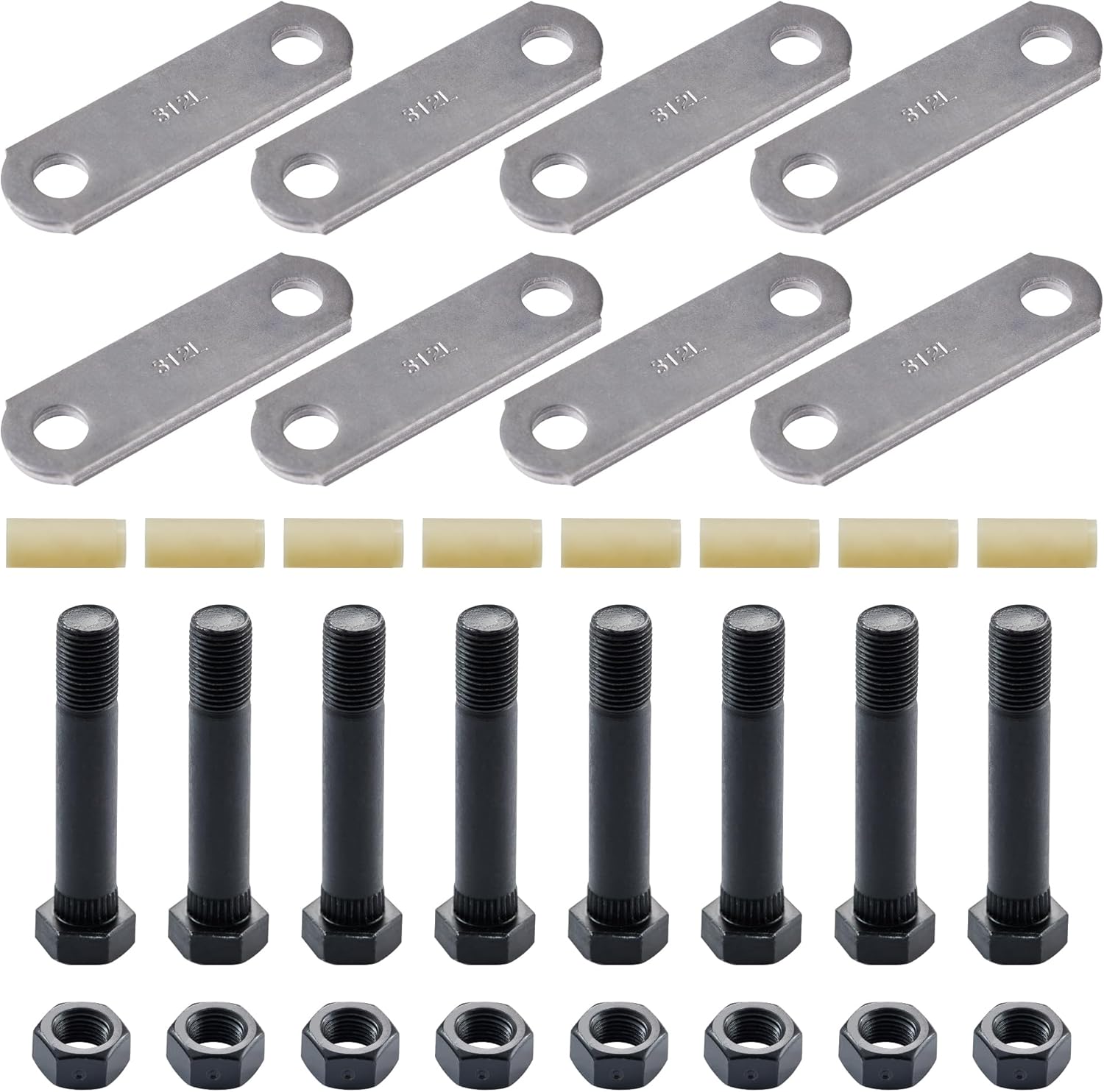 Lonffery 2 Packs Trailer Alex Shackle Kit for Double Eye Springs