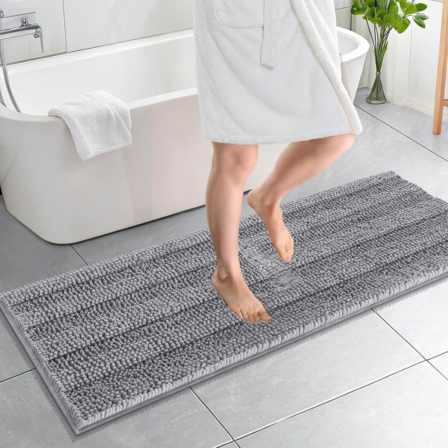 OLANLY Thick Bathroom Rugs 59x20 for Ultimate Comfort and Style