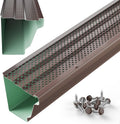 5ft Gutter Guards Leaf Protection 5 in Aluminum - DIY Strengthens