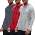 DEVOPS Men's Long Sleeve Hoodie for Running & Workout - Breathable Fit