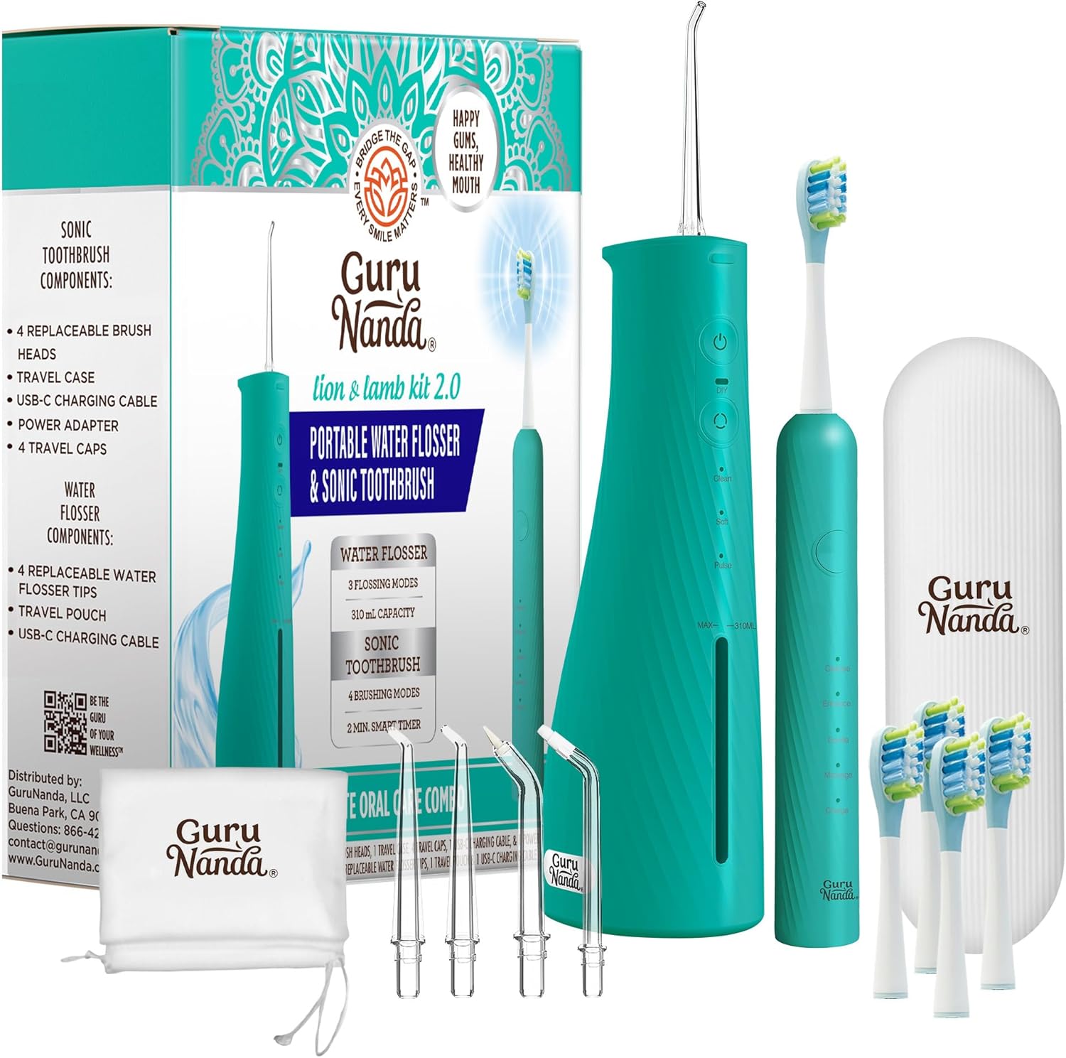 GuruNanda Lion & Lamb Kit 2.0: Electric Toothbrush & Flosser