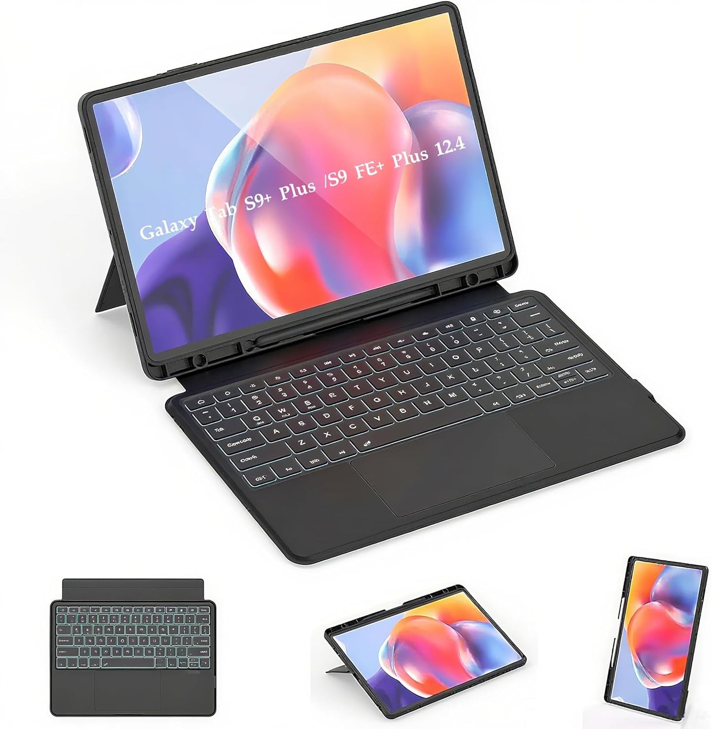 Detachable Keyboard Case for Samsung Galaxy Tab S9 Plus 12.4