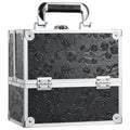 FRENESSA Makeup Train Case Cosmetic Box - Portable 4-Tray Organizer