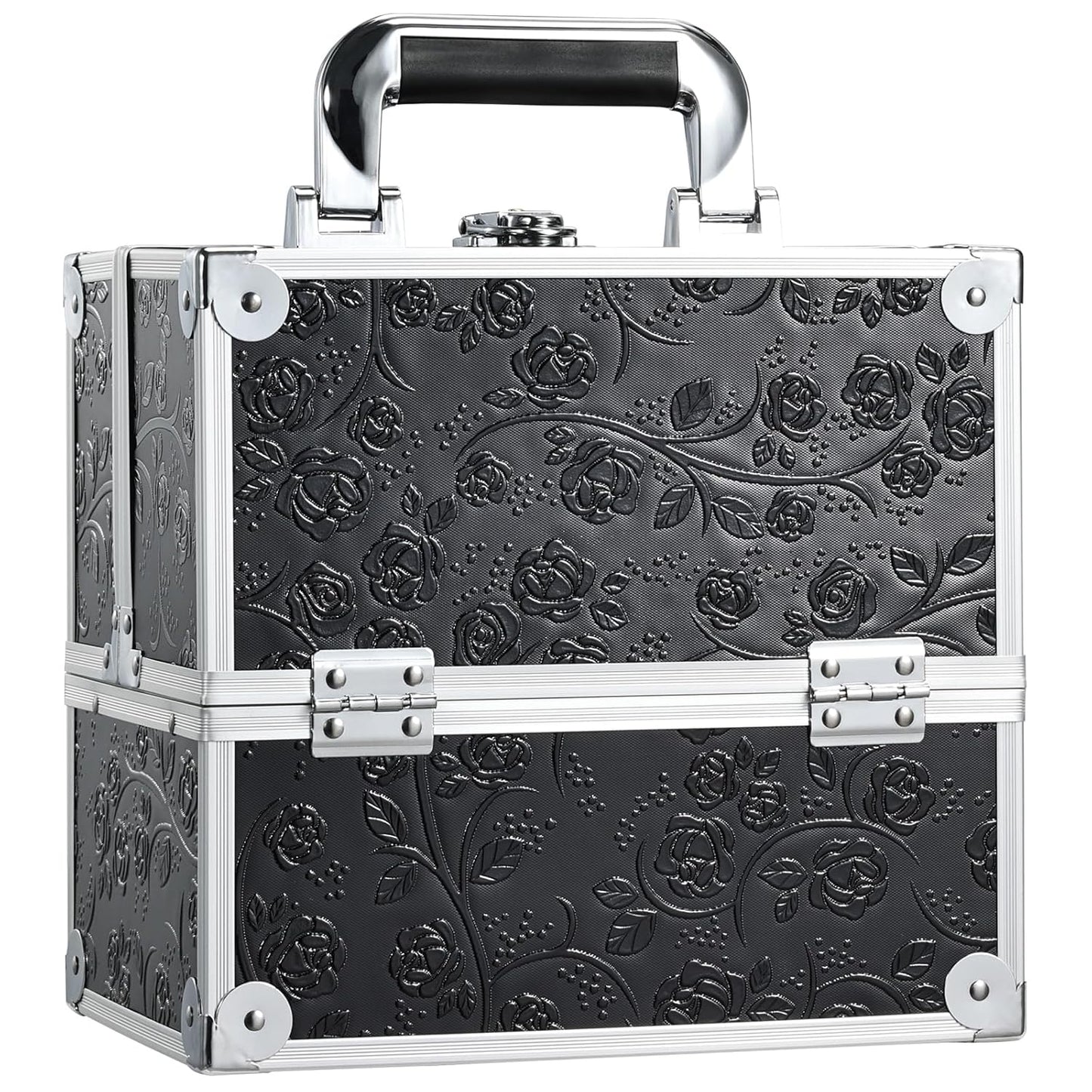 FRENESSA Makeup Train Case Portable Organizer for Beauty Products